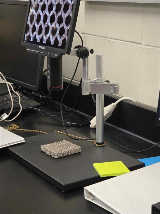 Motic stereo zoom microscope with illuminator, digital camera, WhiBal card, and imaging
