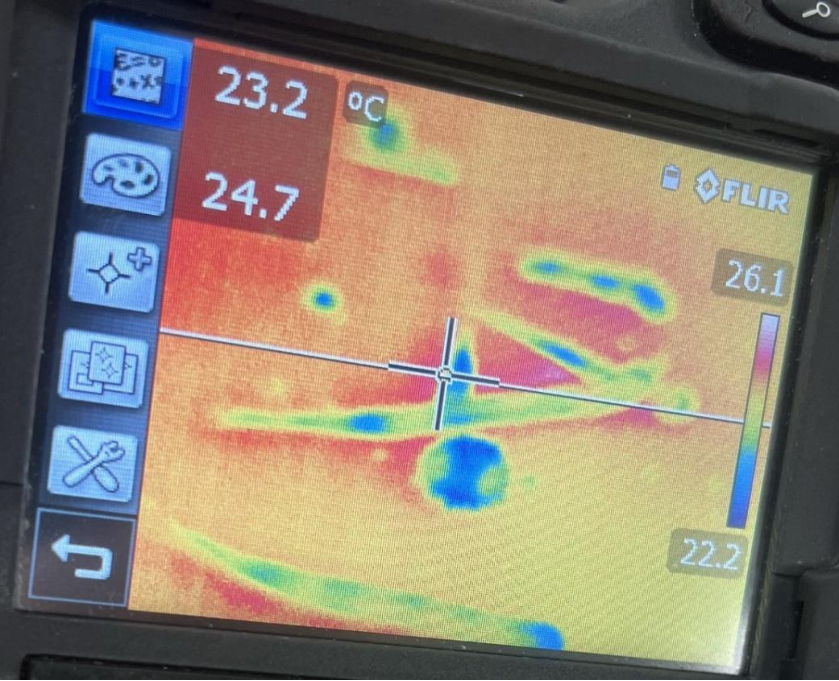 Image Subject Under FLIR Camera After Temperature Change