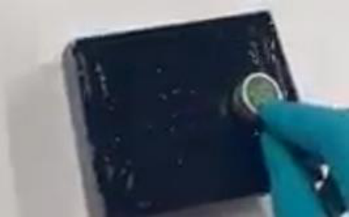 Aluminum Calibration Block during the experiment