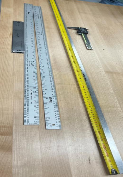 Calipers, Ruler, and Tape Measure