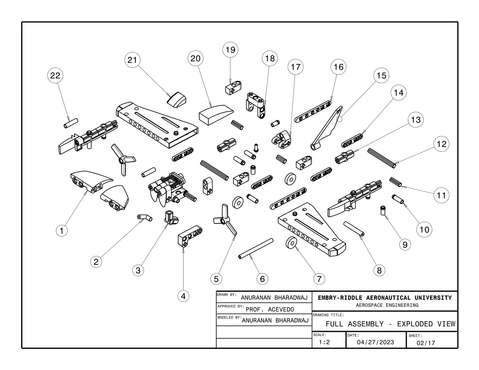 Full assembly exploded view — Sheet 02/17