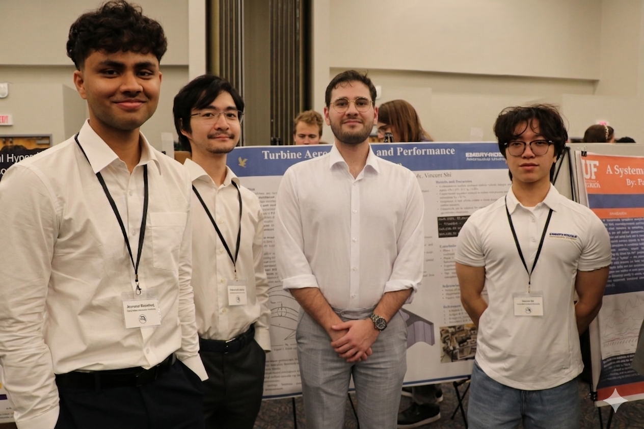 Atlas-85X design team at the AE 440 senior design poster presentation
