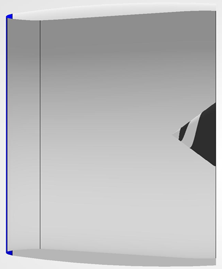 Inlet CAD model showing the axisymmetric subsonic diffuser