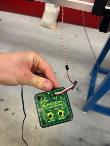 Servo microcontroller board used to actuate the flap deflection mechanism on the wing model